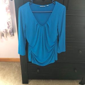 Large blue dress shirt